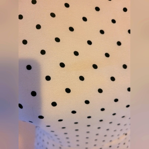 Forever 21 || Black & White Polka Dot Dress w/ Collar - Picture 2 of 3